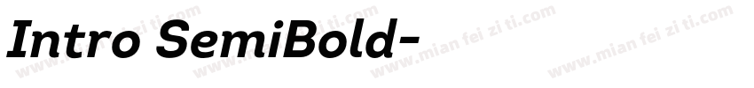 Intro SemiBold字体转换